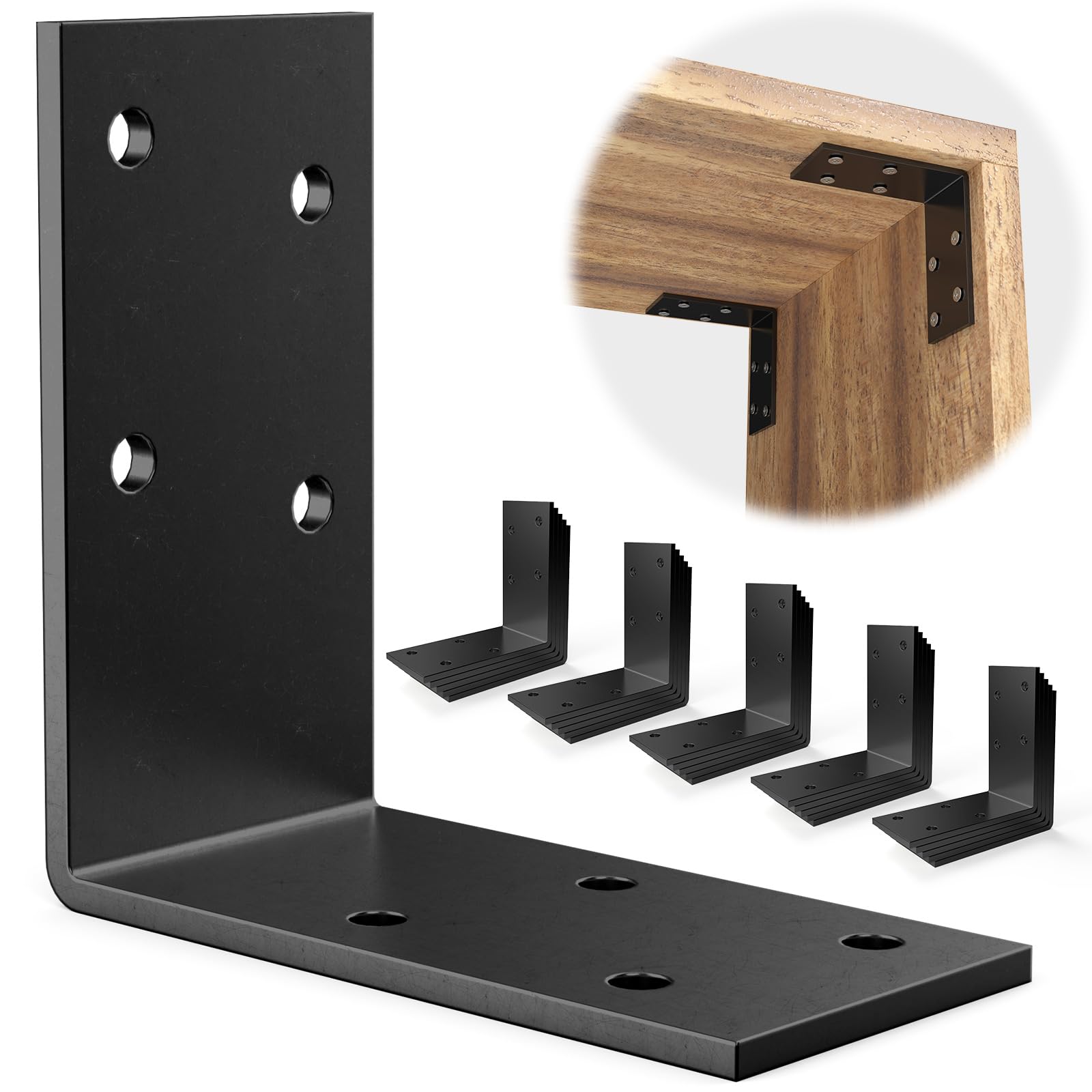 Staffe a L per mensole larghe 3,8 cm (25 pezzi) Staffa angolare resistente, staffa angolare a forma di L, staffe in ferro per mobili in acciaio, staffa angolare a 90 gradi per pali in legno 2 x 2
