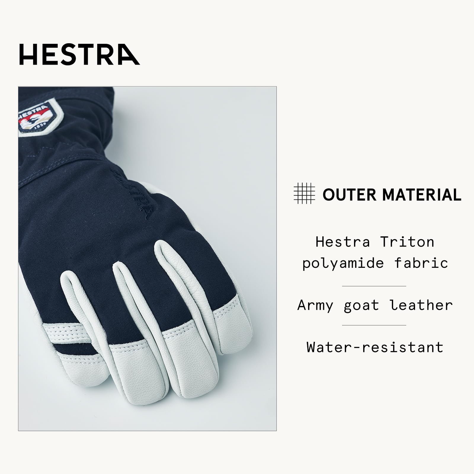 HESTRA Army Leather Heli Ski 5-Finger Handschuhe Kinder Navy Handschuhgröße 7 2020 Outdoor Handschuhe
