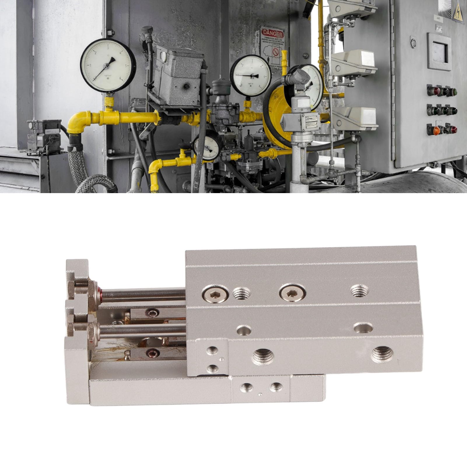 Zylinderfinger-Greiferluftzylinder 10mm Bohrung M5x Produktbild-Vorschau 1