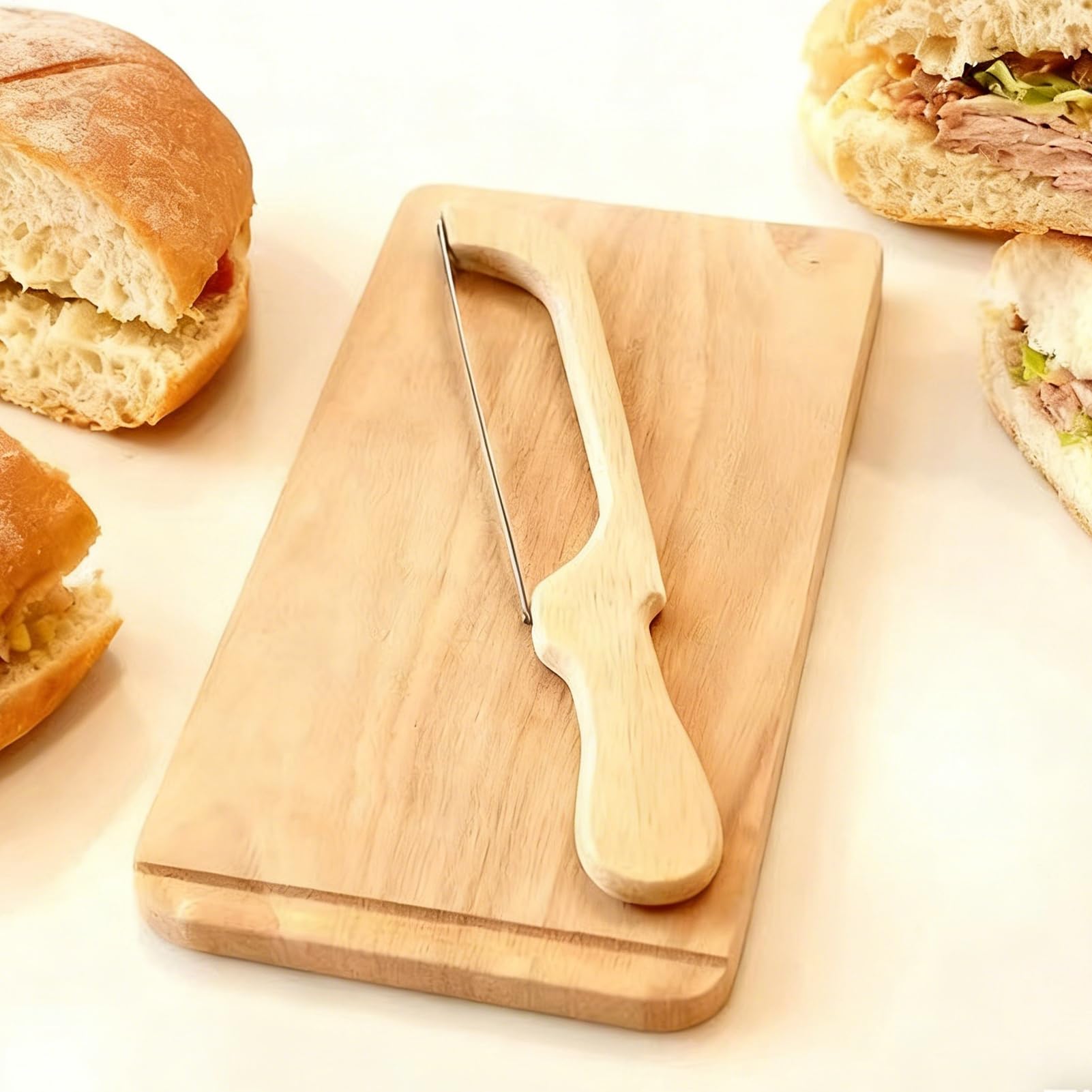Werkzeug zum Schneiden und Schneiden von Broten mit doppelseitiger Bagelsäge | Schneidebrett für Toast, Kuchen, Baguette, Chef, Zuhause, Küche, Restaurant und Wohnung