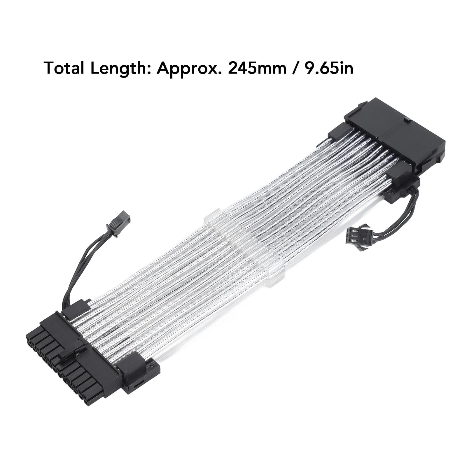 Garsent ARGB Power Extension Kabel, 24 Pin Bunte Beleuchtung Synchron ärmel Kabel für Computer Gehäuse, 41 Stück Kupferdraht, aus Gezeichnete Leitfähig Keit, Plug and Play