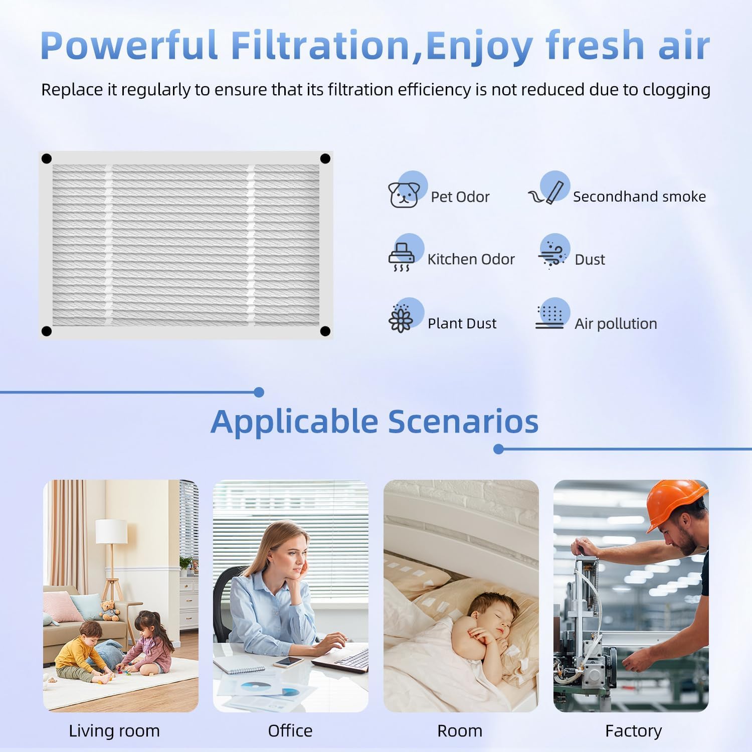 FLRQB5AH18M11 Replacement Filter For Trane FLRQB5AH18M11 Pleated 2Pack image 4