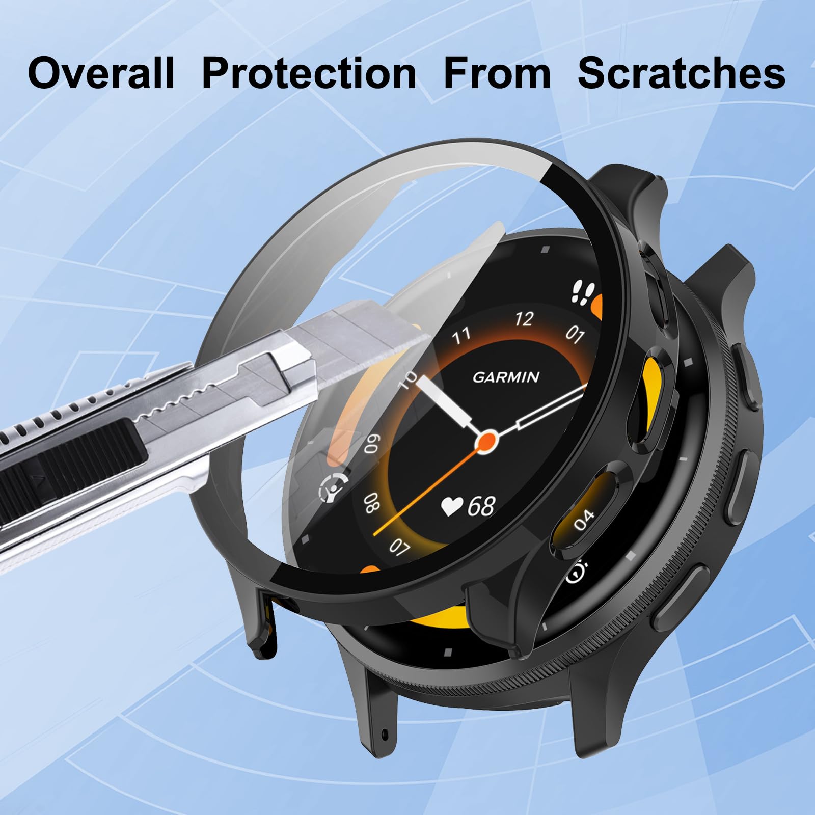 2 Pack Custodia Compatibile con Garmin Venu 3S, PC Cover Rigida con