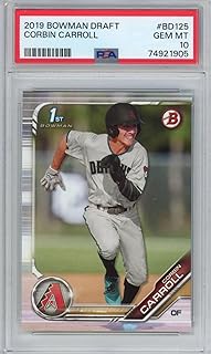 Graded 2019 Bowman Draft Corbin Carroll #BD125 Rookie RC Baseball Card PSA 10 Gem Mint