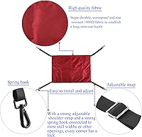 Vista 4 de Guardia de parada de caballos con gancho giratorio a presión,Caballo Stall Pasillo Guardia Valla con correas ajustables Clip de puerta de empuje