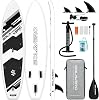 SOLAVERO 11'Inflatable Stand Up Paddle Board Kit, Premium Paddleboard for Adults & Youth, Ultra-Light SUP Board with All Accessories for All Skill Levels, Stable iSUP for 2 People, Maximum Load 200 kg