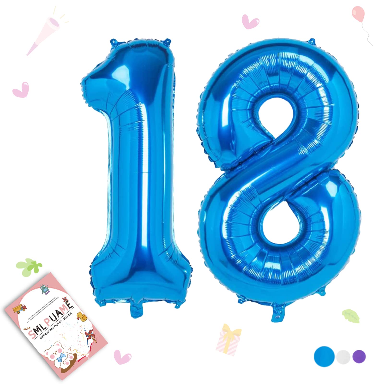 Amazon | 数字 バルーン 40インチ 大きい バースデーバルーン【数字18