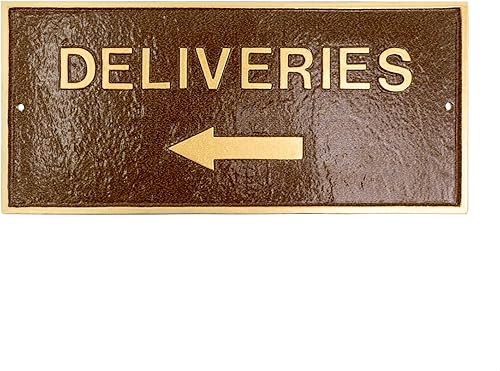 Miniatura 8 de Montague Metal Products - Entrega con placa de declaración de flecha izquierda - Placa de pared o césped - Resistente a los rayos UV - Aluminio