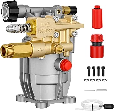 Yesker 3/4" Shaft Horizontal Pressure Washer Pump 3400 PSI 2.5 GPM Compatible with Honda GC160 GC190, Homelite, Troybilt, Simpson, Karcher