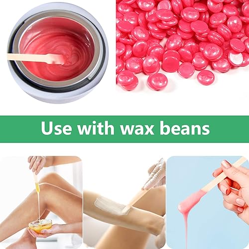 Miniatura 19 de JANYUN 200 varillas aplicadoras de cera para cejas, espátulas de cera de madera para cara y pequeños palos de depilación (sin asa)