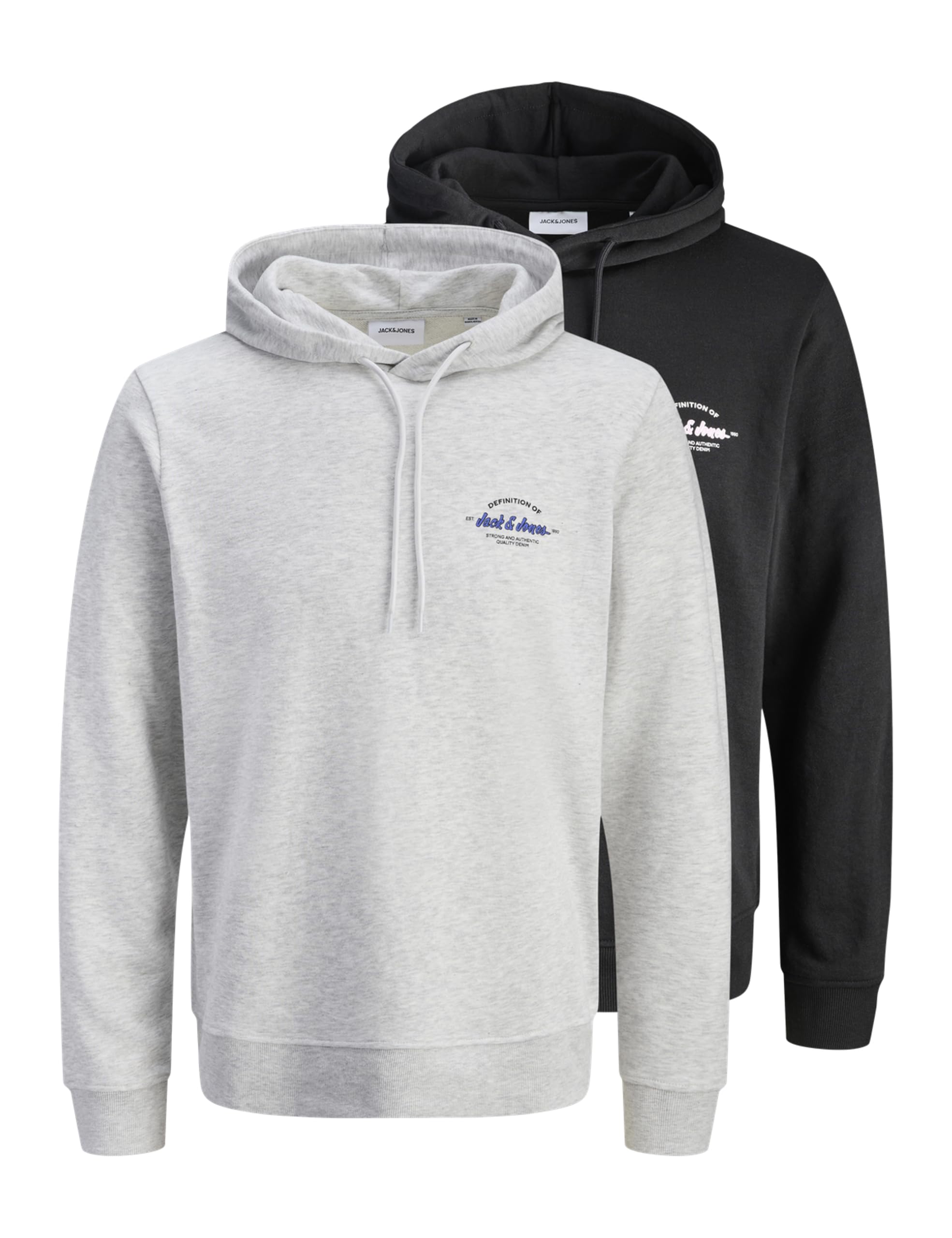 JACK & JONES Herren Jjbrandon Sweat Hood 2Pk Mp (2er Pack)