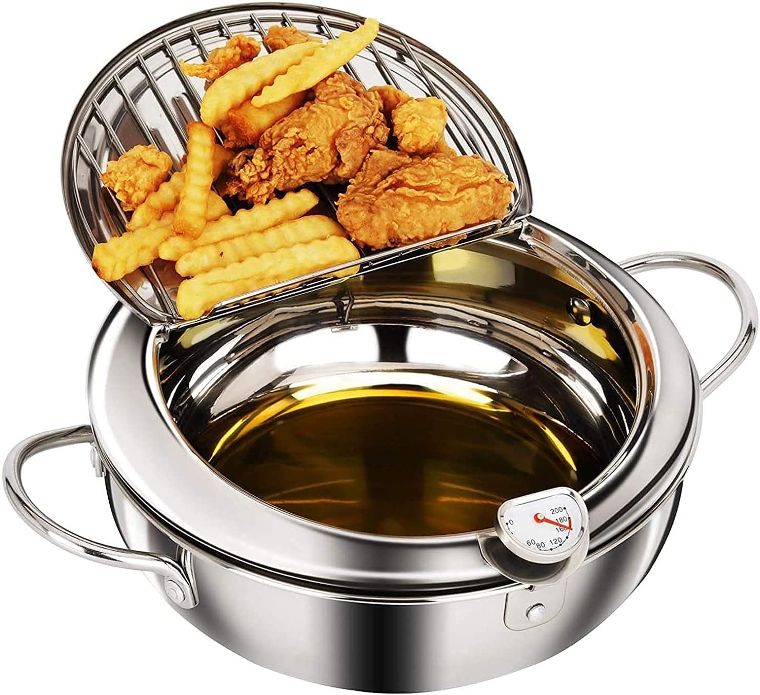 Cuisinière à induction acier inoxydable 24 cm à température contrôlée