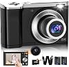 Lecnippy 5K Digital Camera, 10x Optical Zoom, 56 Megapixels, Dual Camera, 64GB Micro SD Card Include, Autofocus, Dual Lens, High Definition Recording, 16 Million CMOS Sensor, 6-Axis Image