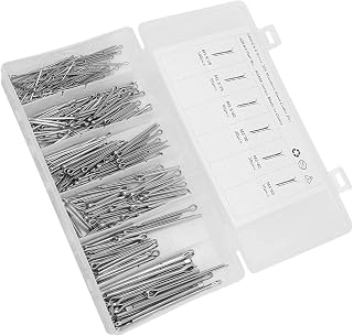 Cotter Pin Assortment Kit 340Pcs 6 Sizes M1.5x25 M2.5x25 40 M3x30 40 M4x60 Stainless Steel Cotter Pin Fastener Kit for Car Truck Garage Workshop