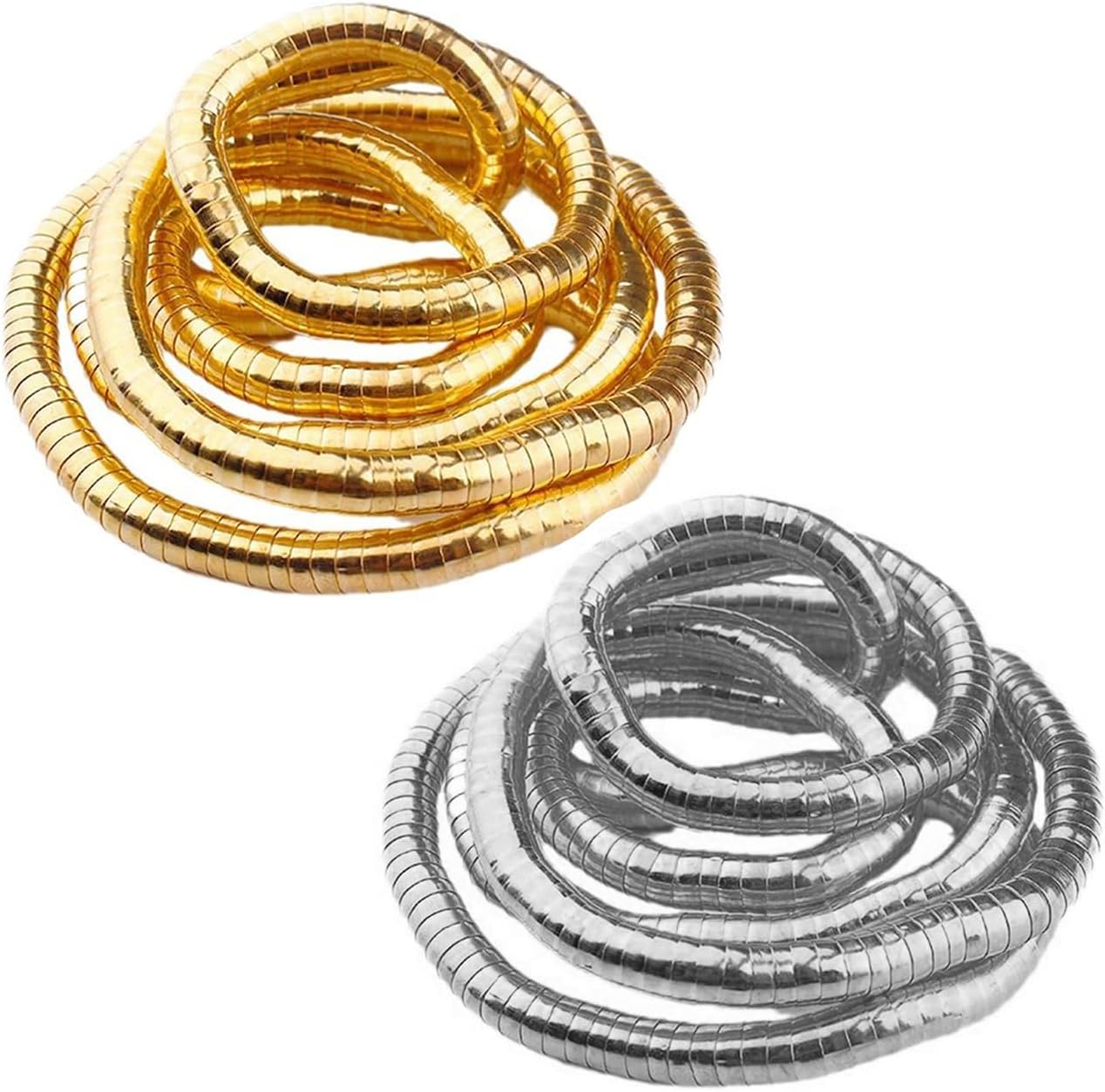 2pcs bendable snake chain necklace versatile necklace,armband, bracelet and choker set
