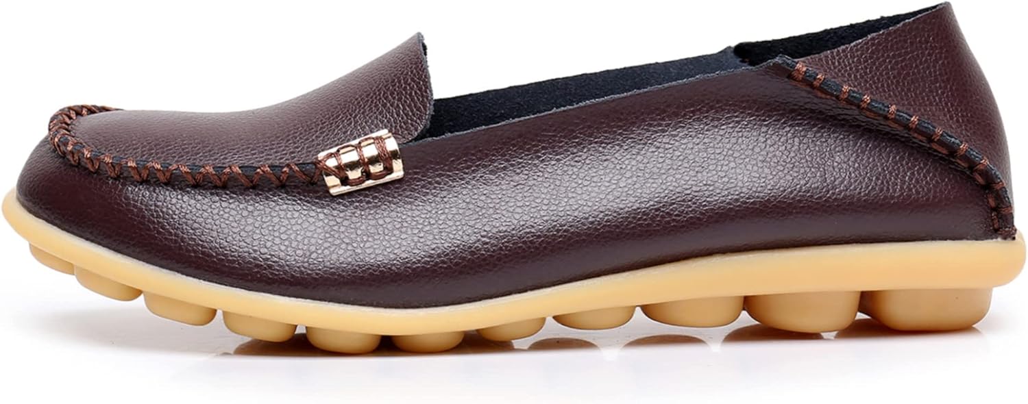 VenusCelia Women's Natural 2 Comfort Walking Flat Loafer - Image 2