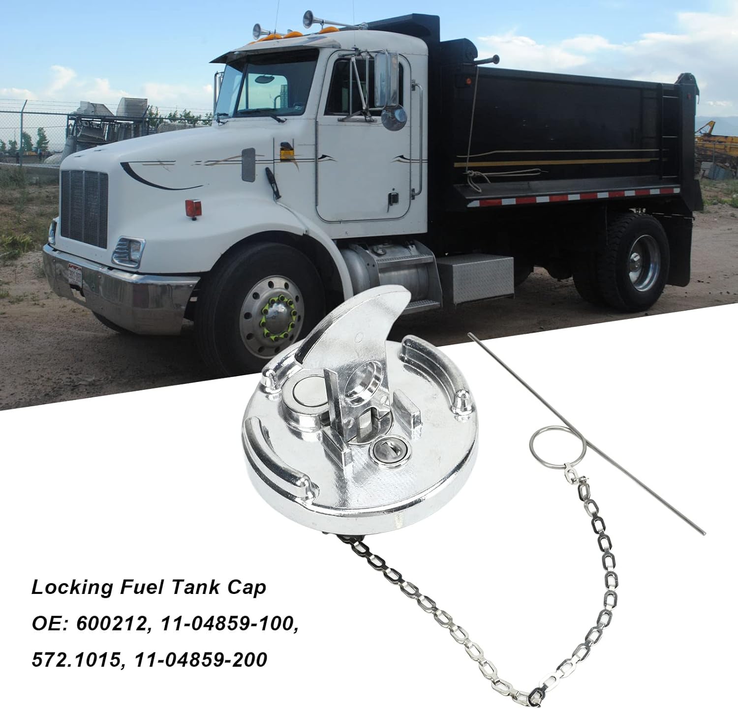 Locking D iesel Fuel Cap for Peterbilt Semi Trucks Prevent Unauthorized Access to Your Fuel Tank with a Lever-Style Locking Gas Cap. Compatible with 379, 389, 579 Trucks.