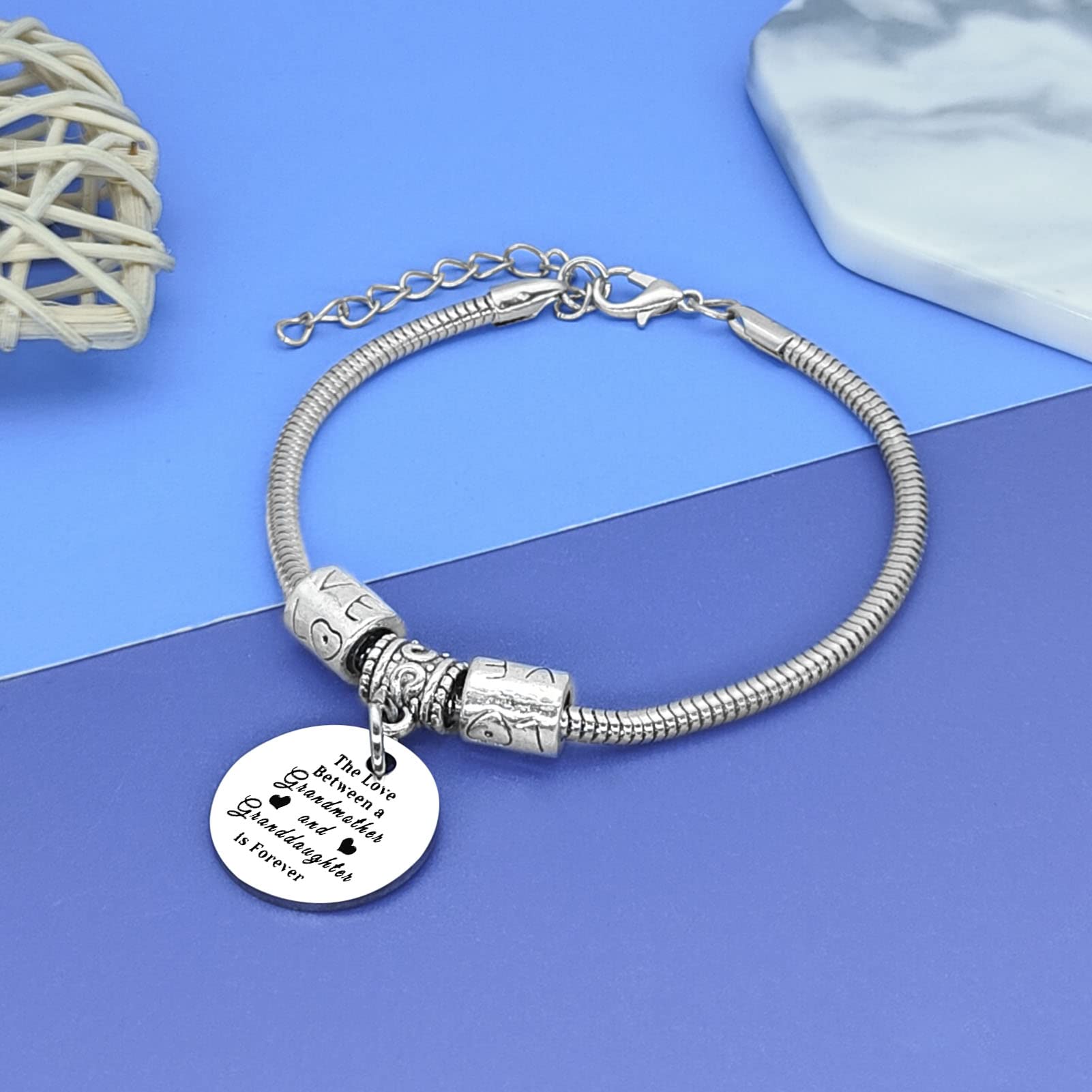 Granddaughter Gifts from Grandma Bracelet for Grandma Granddaughter Gift The Love Between Grandmother and Granddaughter is Forever Bracelet Grandma Birthday Gift from Granddaughter Christmas Gift