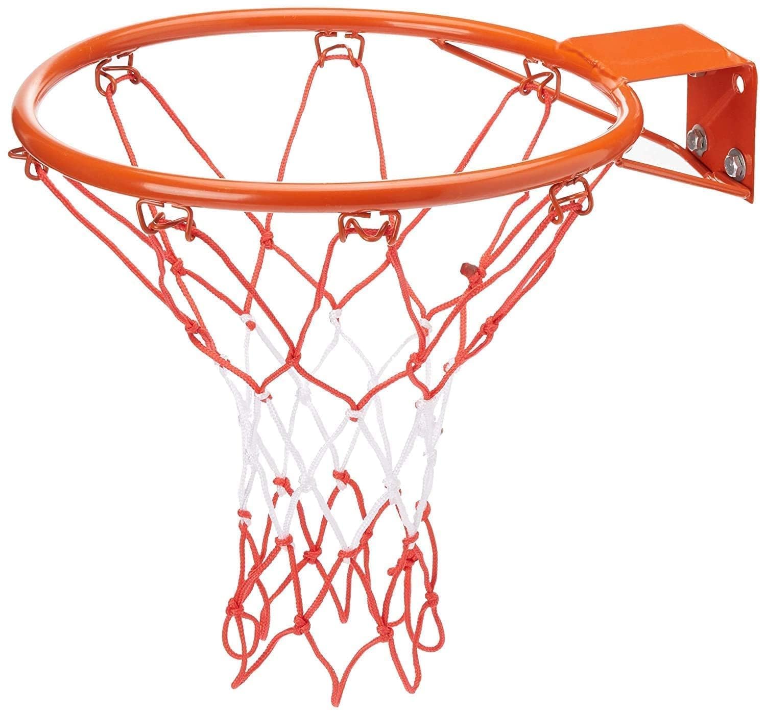 Wall Mount Basketball Ring with Bracket & Nylon Net | Heavy Duty Metal Basketball Hoop | Standard Size Indoor & Outdoor 1