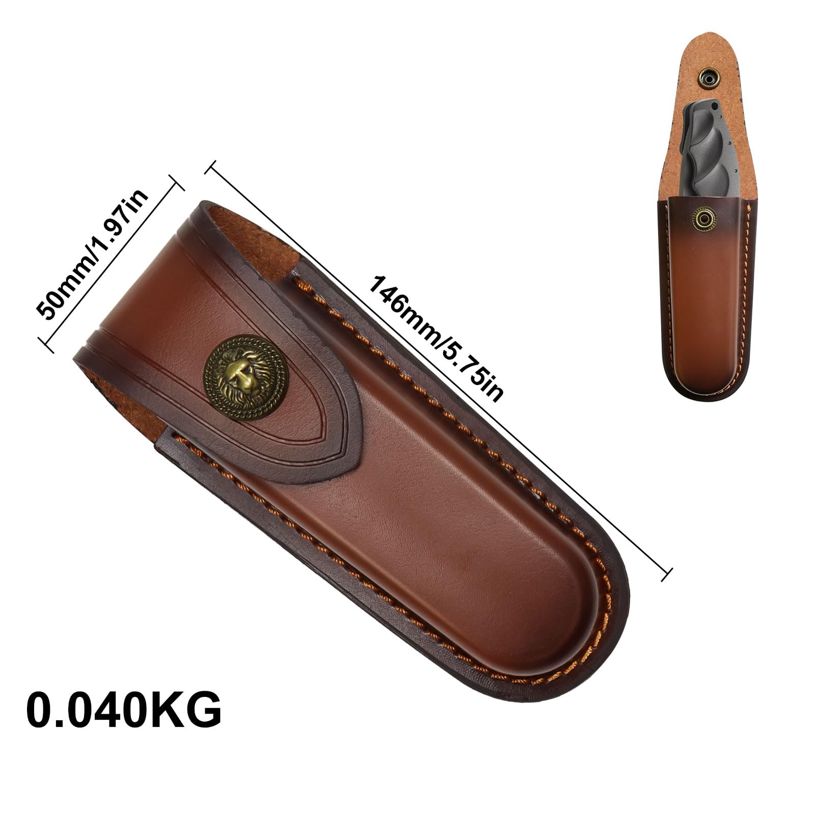 1 Pcs Fodero In Pelle Fatto a Mano Per Coltelli Coltello