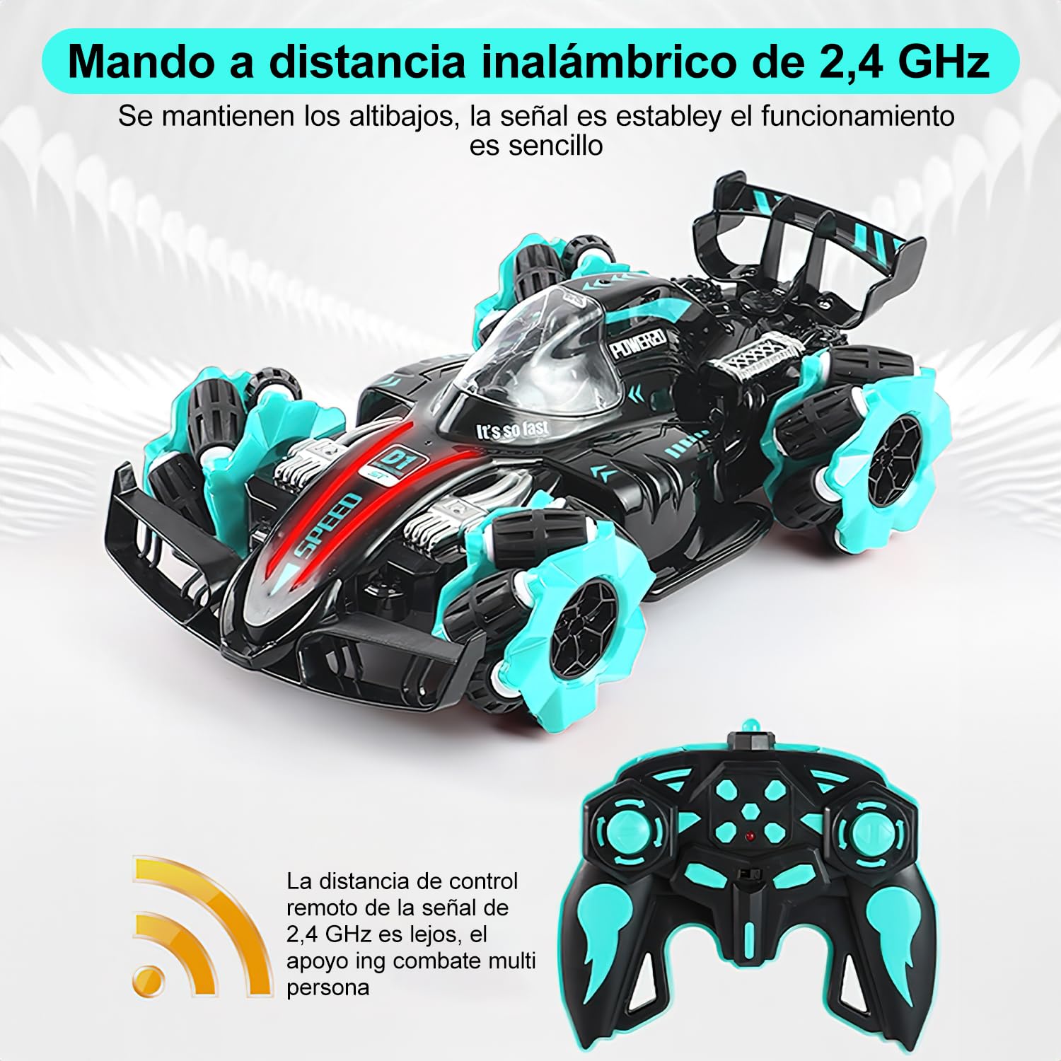 Juguetes Para Niño WTDD Coche Anfibio De Control Remoto, Coche De