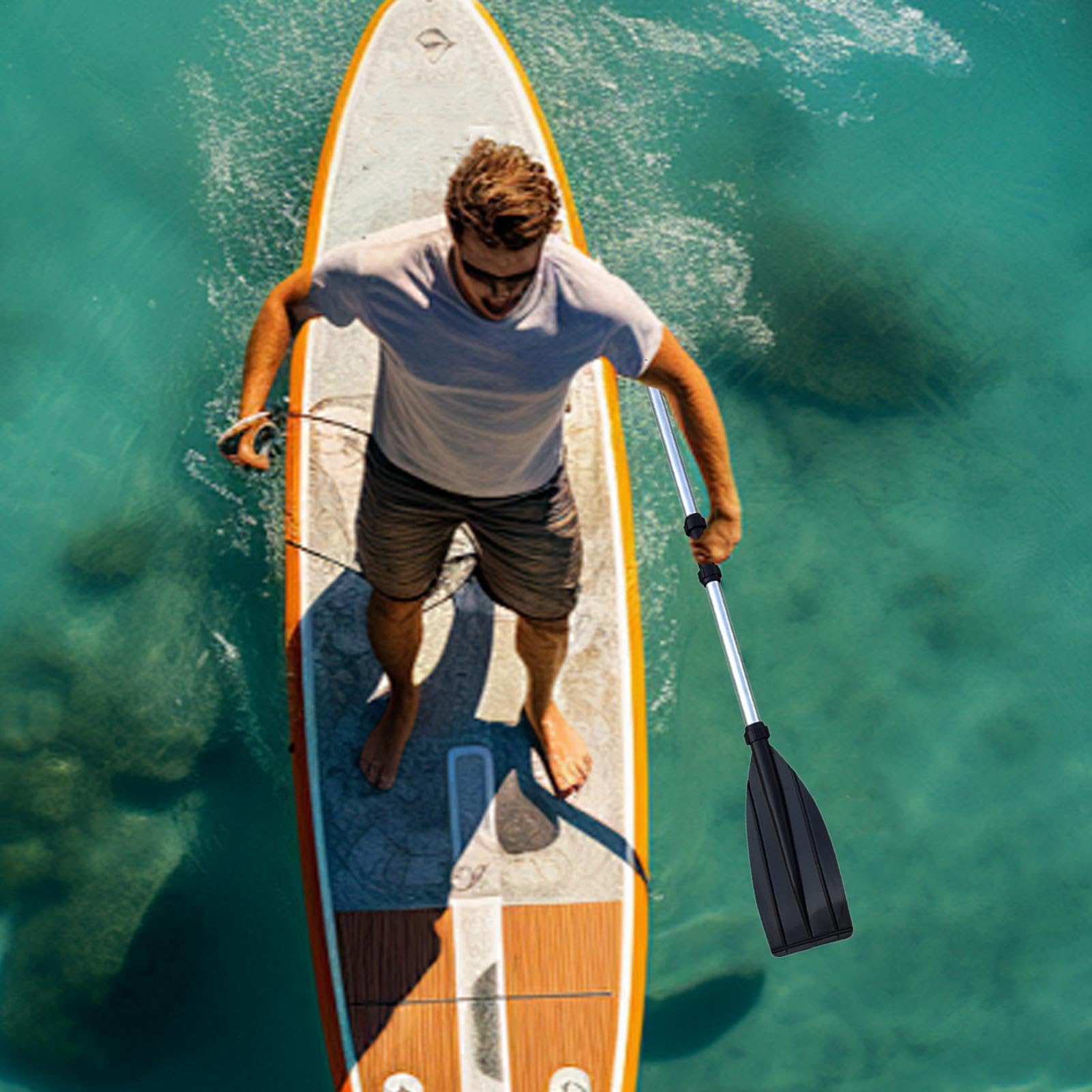 Rames pour bateau à rames, rames pour bateau,Pagaie de canoë en alliage d'aluminium 2 pièces | Pagaies de bateau légères pour adultes, pagaies de sports nautiques pour kayak de loisirs, de sport, de m
