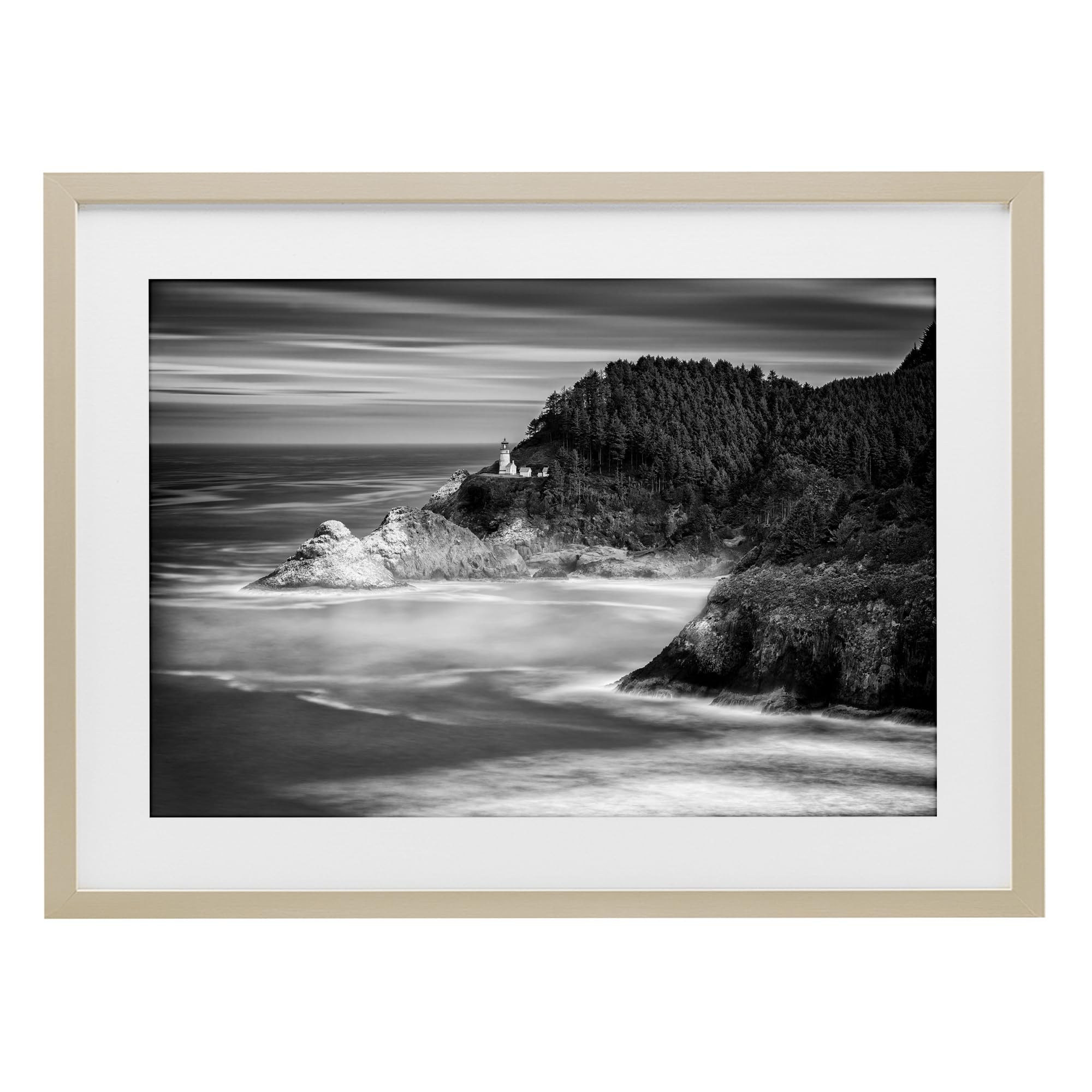 'Perched Above The Pacific'| Framed Print Under Glass