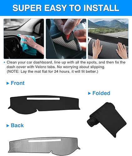 Vista 130 de Autorder Alfombrilla para tablero de instrumentos para Toyota 4Runner 1990-1995, accesorios para camioneta, cubierta de salpicadero, alfombrilla