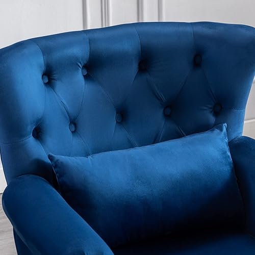 Miniatura 103 de Sillas de lectura Accent Midcentury - Sofá esquinero moderno y cómodo con respaldo copetudo para sala de estar, dormitorio, sala de recepción,