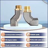 Vista 7 de Conector giratorio de 360º para manguera de combustible de 1 pulgada NPT, 1 pieza, para bomba de transferencia de combustible, boquilla