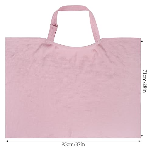 Miniatura 2 de Paquete de 2 fundas de muselina para lactancia materna, 100% algodón, suave, privacidad, cubierta de lactancia materna con cuello de arco para