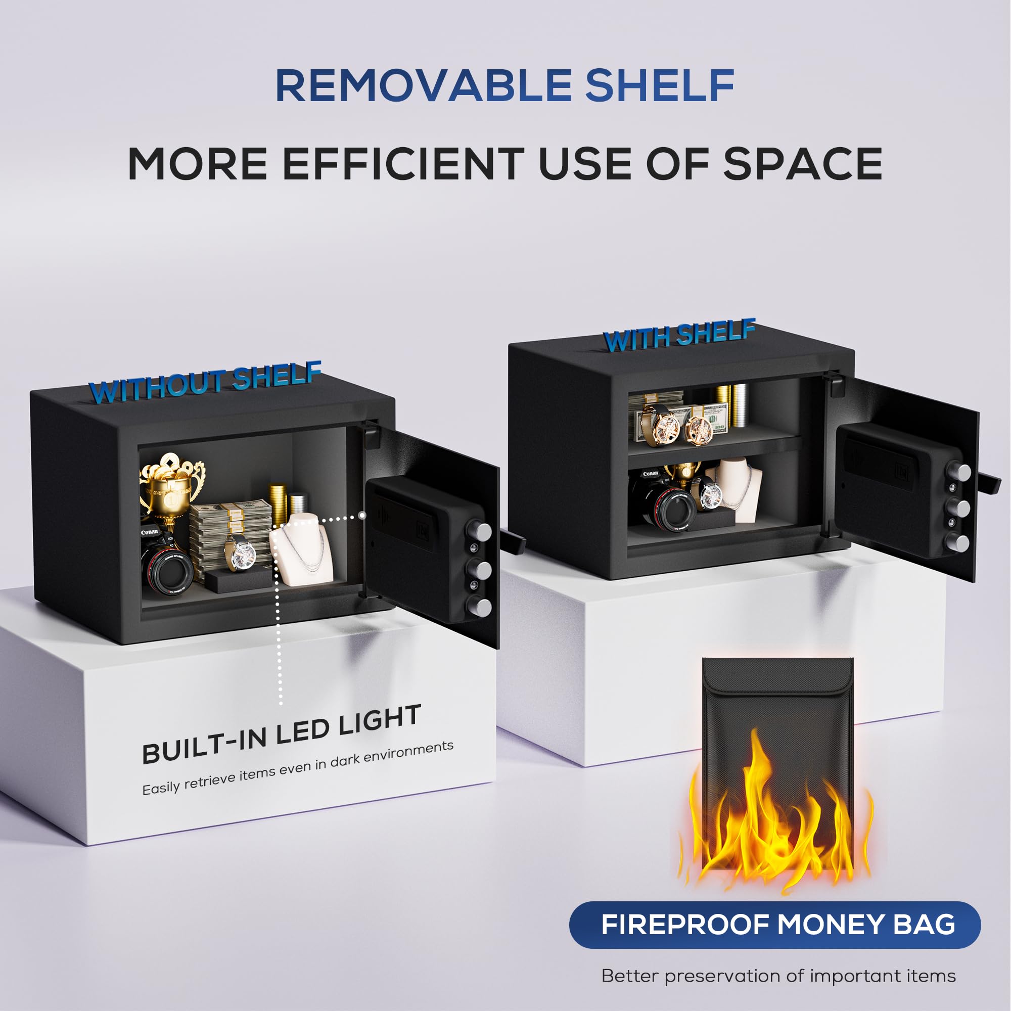 Mutak Smart Home Safe 1.0 Cub Biometric Safe Box, Quick-Access - View #10