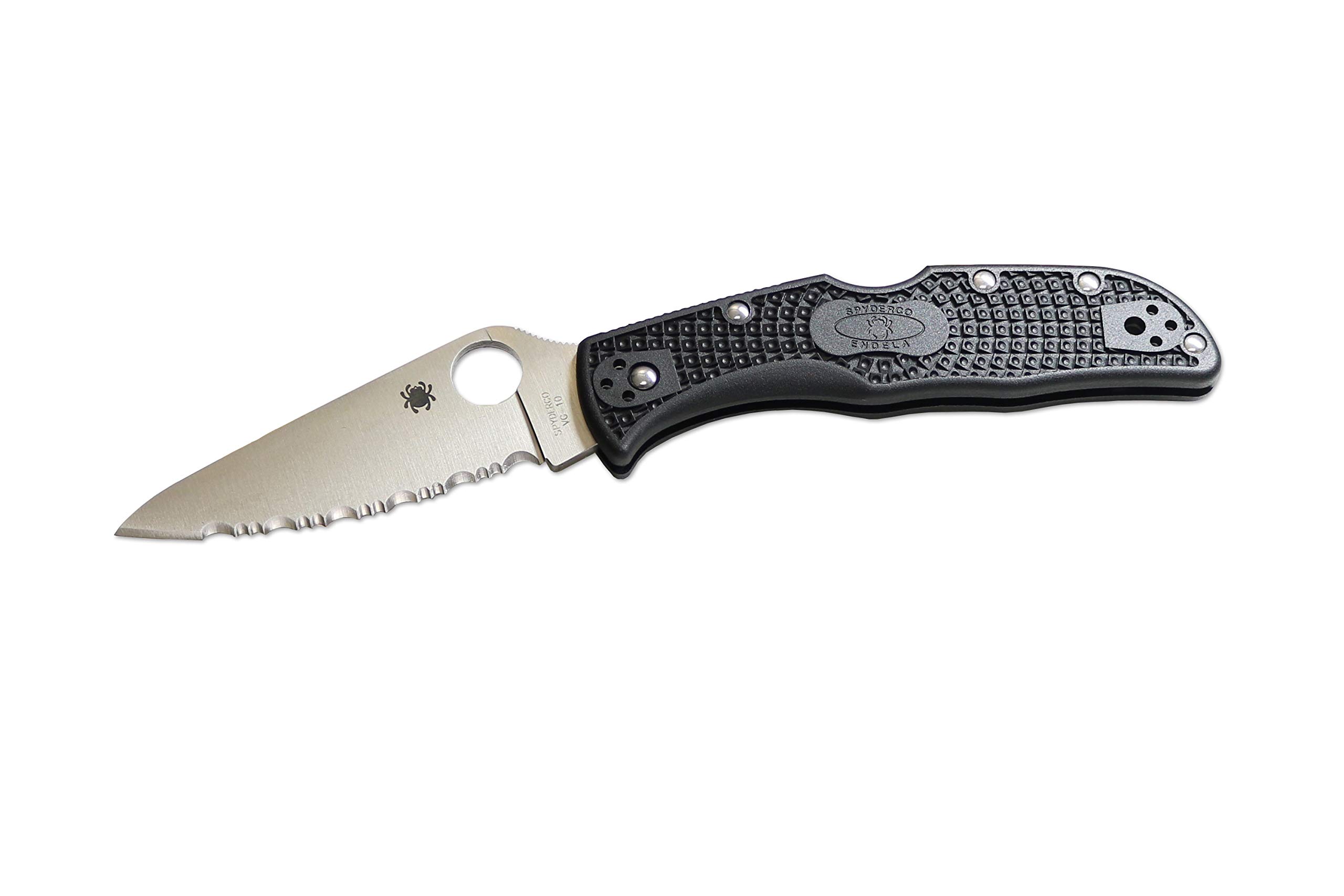 スパイダルコ(Spyderco) フォールディングナイフ ブラック ブレード長:87mm エンデラ [波刃] C243SBK