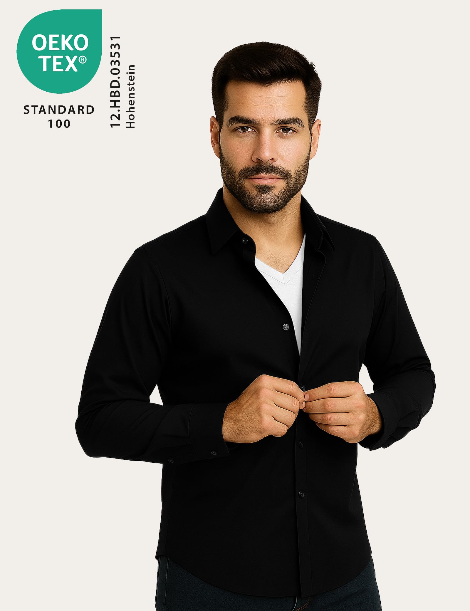 ALPIDEX Lot de 4 T-Shirts pour Hommes Débardeur à Manches Courtes Encolure en V Business Maillot de Corps