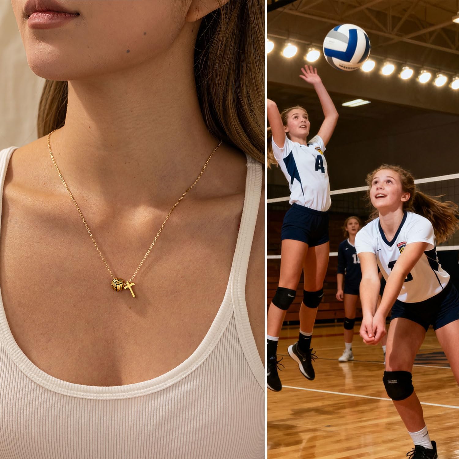 Softball Soccer Volleyball Necklace for Girls Teen Women, Sports Accessories Christmas Birthday Jewelry for Lovers - Image 3