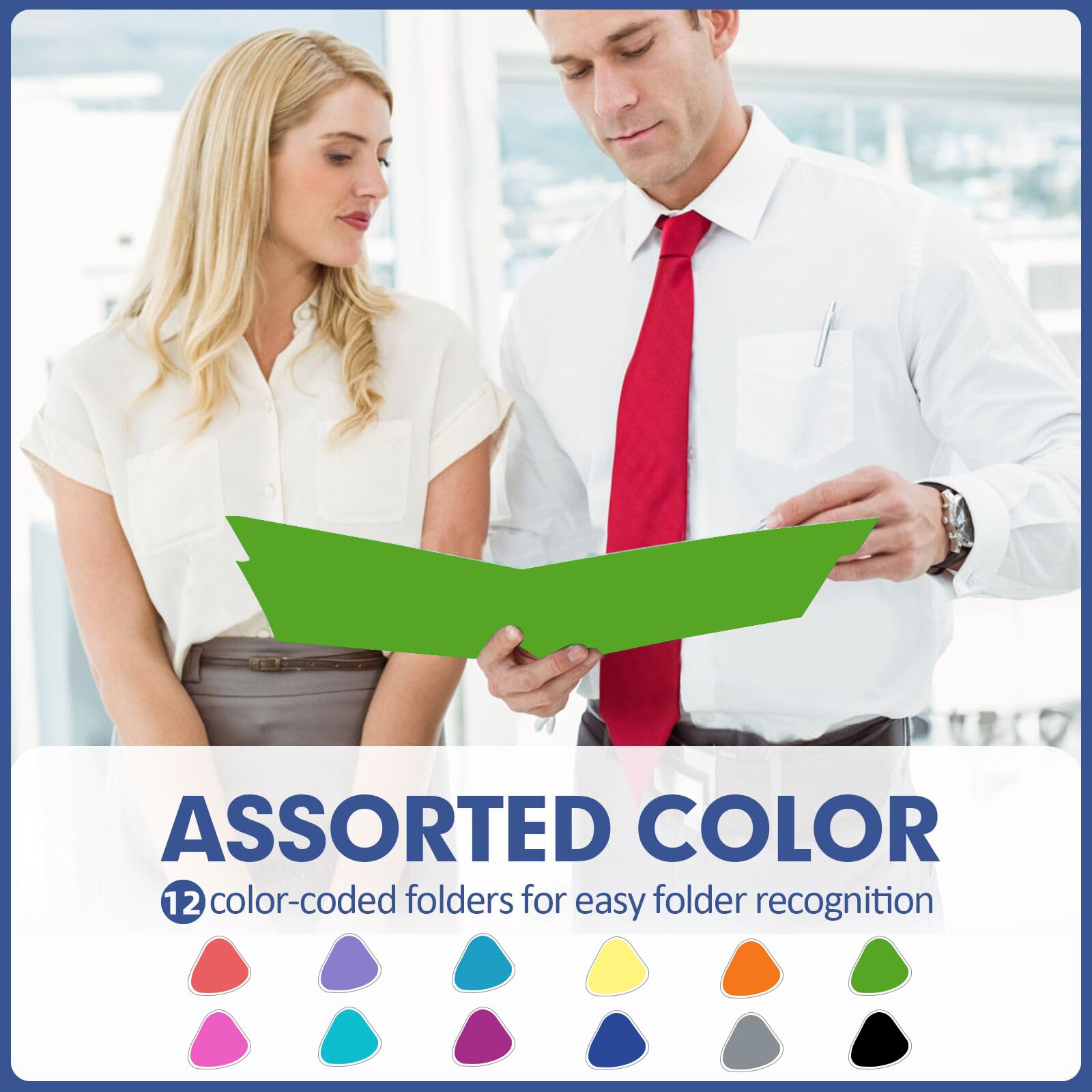 Snapklik.com : File Folder, 270 Pack Colored File Folder, 1/3 Cut Tab ...