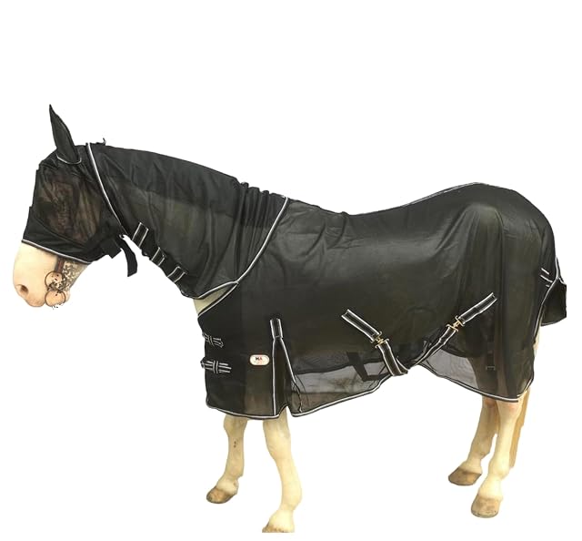 Foto 4 de 8 de Majestic Ally Sábana para moscas de caballo con cubierta para el cuello y máscara para la cabeza