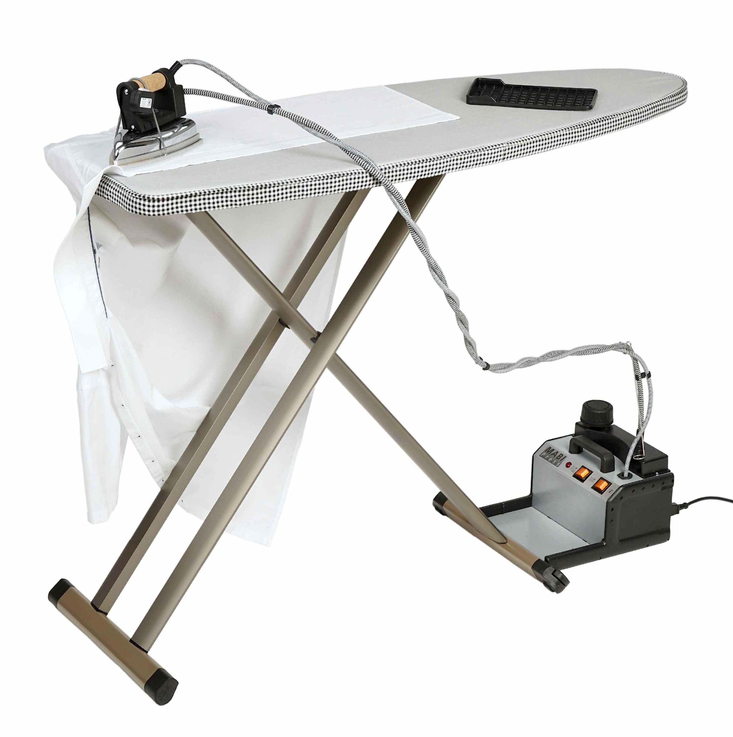 Mabi 902 – Universal Kettler KETTtex Alu-Bügelbezug 130 x 47 cm – Alugegenbügeleffekt – eingenähter Gummizug – gut gepolstert – Maßgrenzen L 126-130 x B 43-47 cm – passend auch für Mabi Alu Bügeltische 2144, 2154, 2155