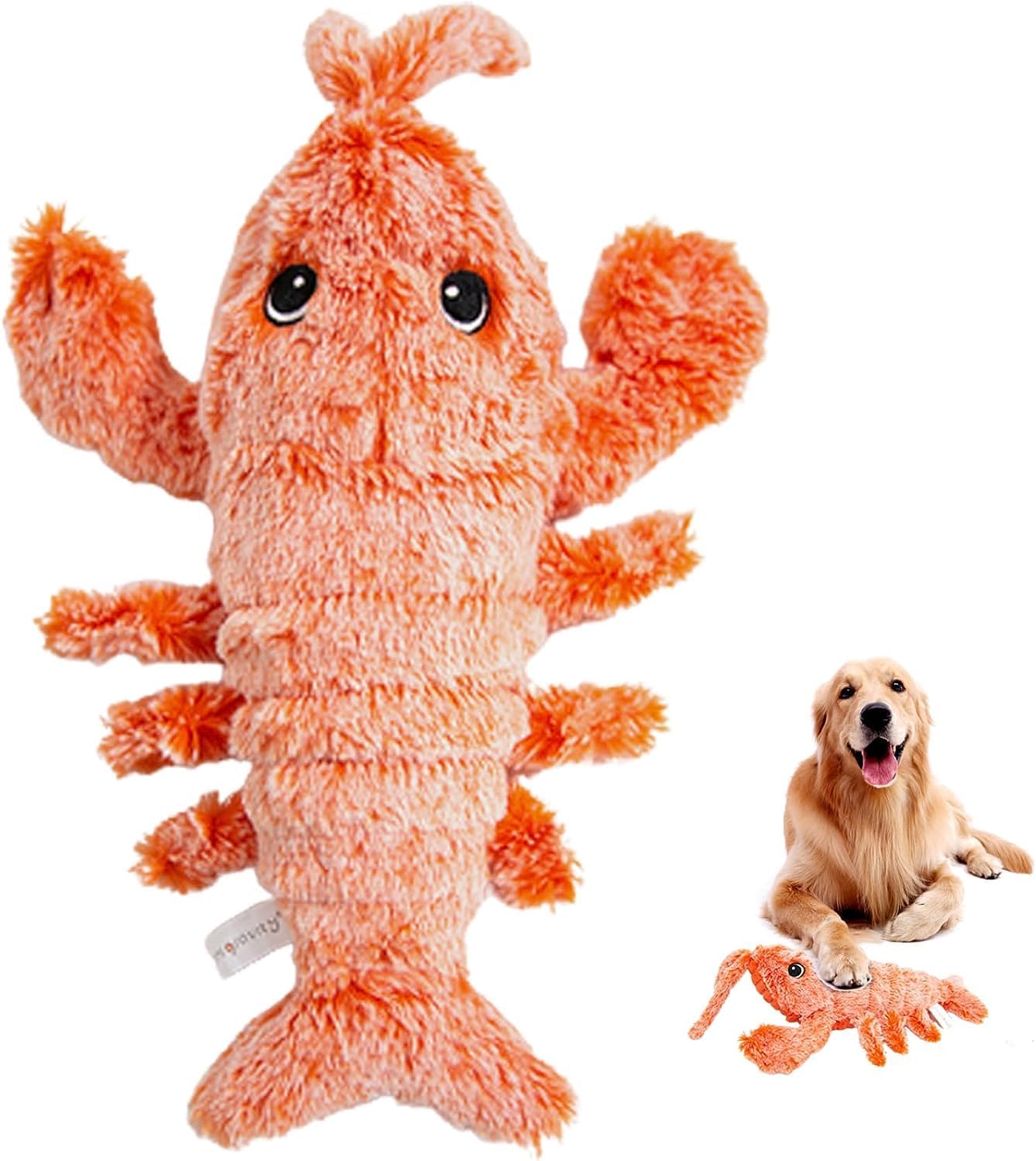 Uampty Floppy Lobster Dog Toys, 26cm Electric Plush Floppy Lobster Dog