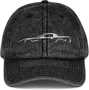 Sports Car C5 Silhouette Outline 5th Gen Sports Car Owner Vintage Cotton Twill Cap Dad Hat