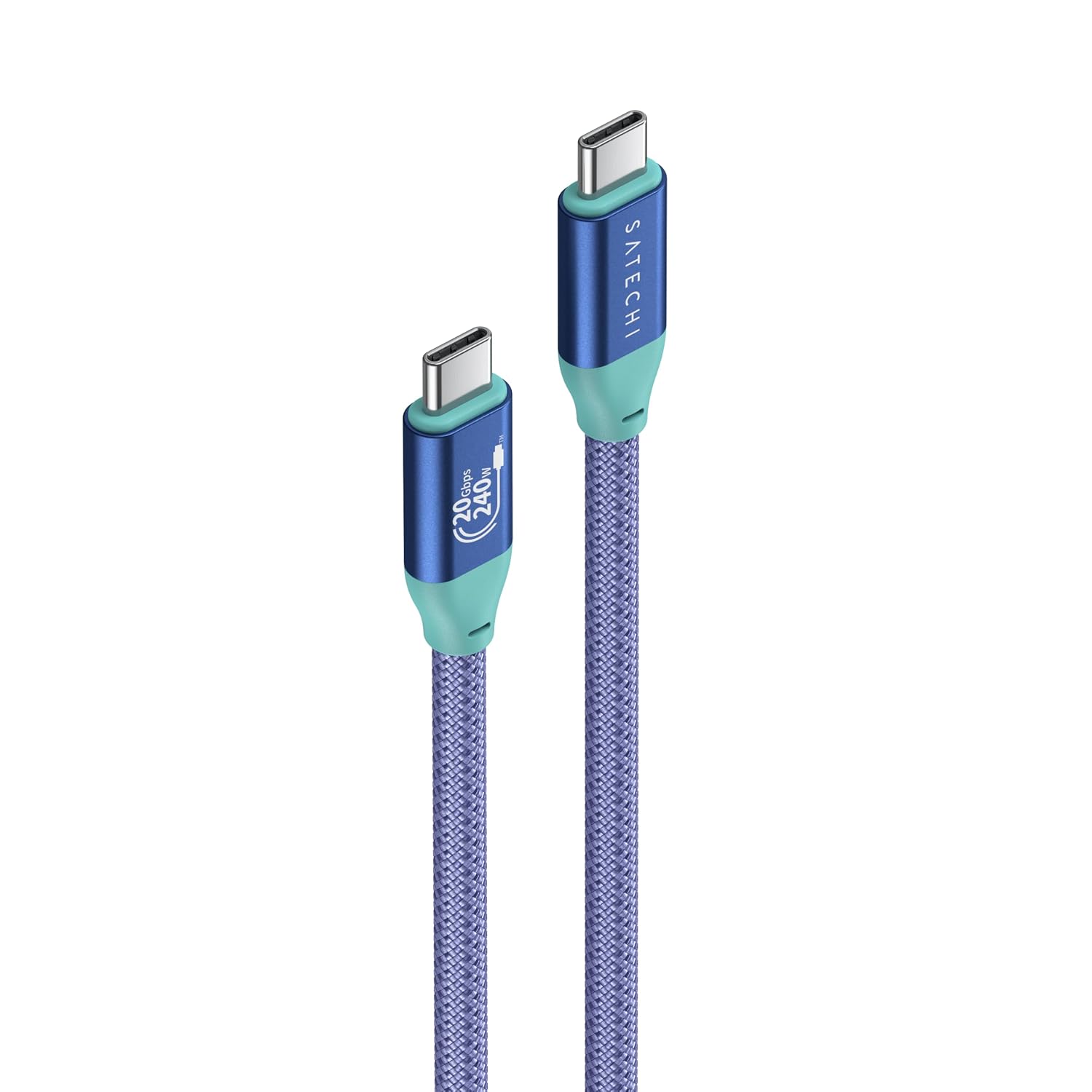 Satechi USB-C to USB-C Cable, 240W PD Charging, 3.3 Ft, Purple Aqua image 2