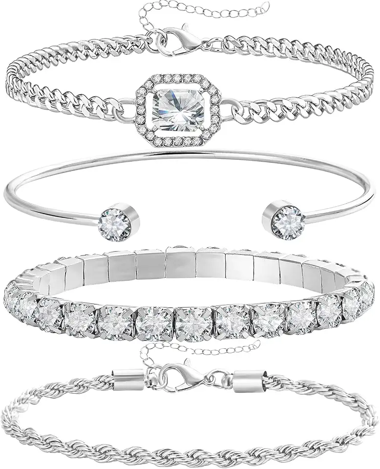 NALACAL Pieces 14K Silver Plated Bracelet