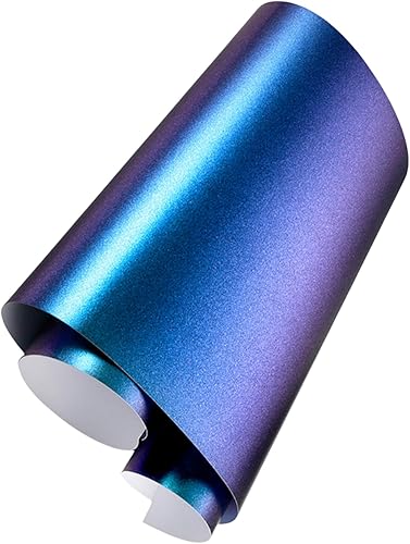 Miniatura 10 de Moyishi Chameleon - Película de vinilo metálico mate para vehículos, de color morado a azul, calcomanías de liberación de aire estirables para