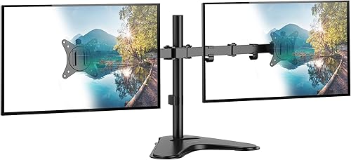 Miniatura 9 de Mount-It! Soporte de monitor doble para escritorio, brazo de montaje de monitor doble para 2 pantallas de hasta 32 pulgadas cada una y 19.8 libras,