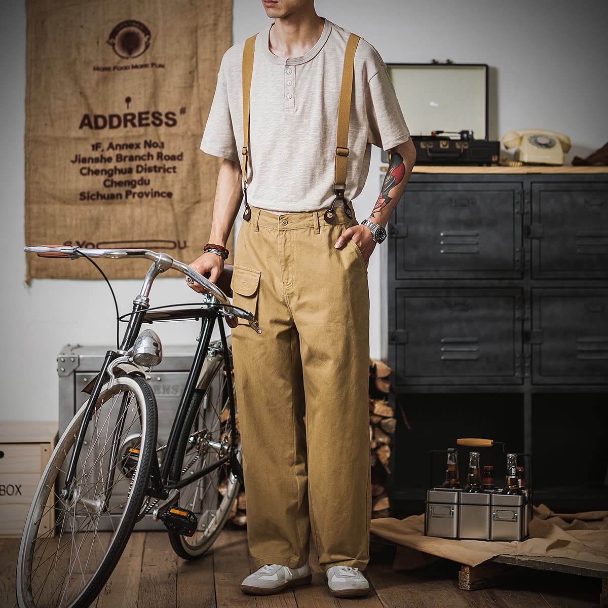 Amazon.co.jp: メンズ ミリタリーヴィンテージ復刻スタイル コットン