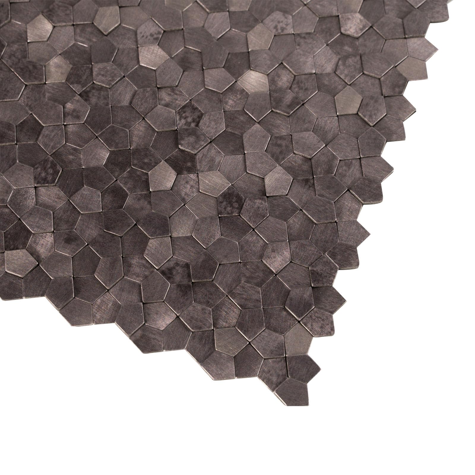 Team Value Peel and Stick Backsplash Silver Mosaic Tiles – Waterproof Tile Stickers, Fire-Resistant, Easy to Install, 10 Sheets 11.1