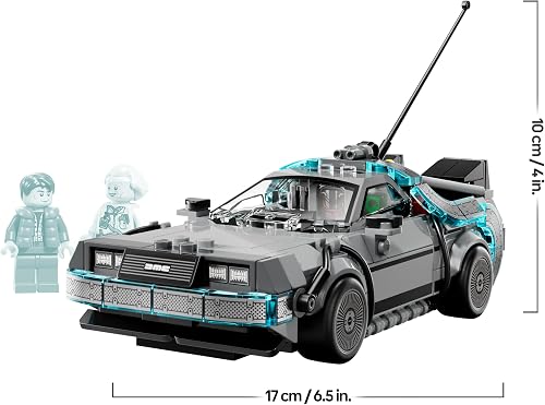 LEGO Speed Champions Time Machine from Back to the Future Toy - Car Model Kit w/Doc Brown & Marty McFly Minifigures - Gift for 9+ Year Old Boys, Girls & Movie Fans - 77256 - 8