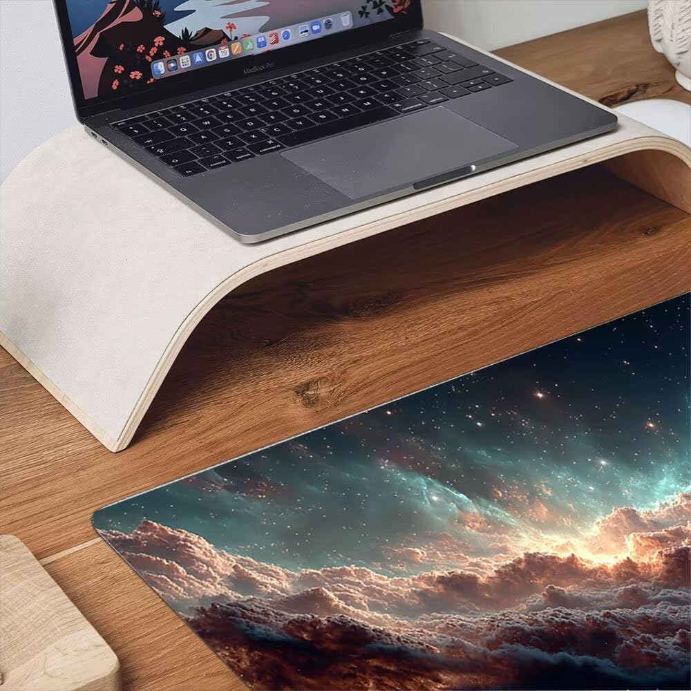 Alfombrilla Ratón XXL Alfombrilla Escritorio 2000x1000mm Mouse Pad Mejora la Precisión y la Velocidad con Base de Goma Antideslizante, Bordes Cosidos Duradera (AbstraccióN Del Cielo Estrellado) xR8834