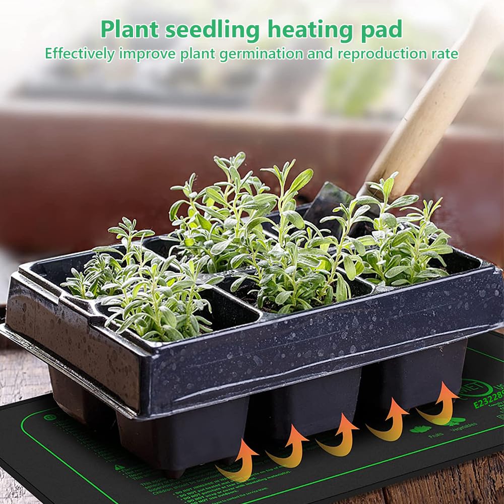Esterilla Calefactora para Plantas, 21W Alfombrilla Térmica para Plántulas, Manta Termica Plantas de Invernadero, para la Germinación y la Regulación de la Temperatura,Invernadero(25 X 52.5cm)