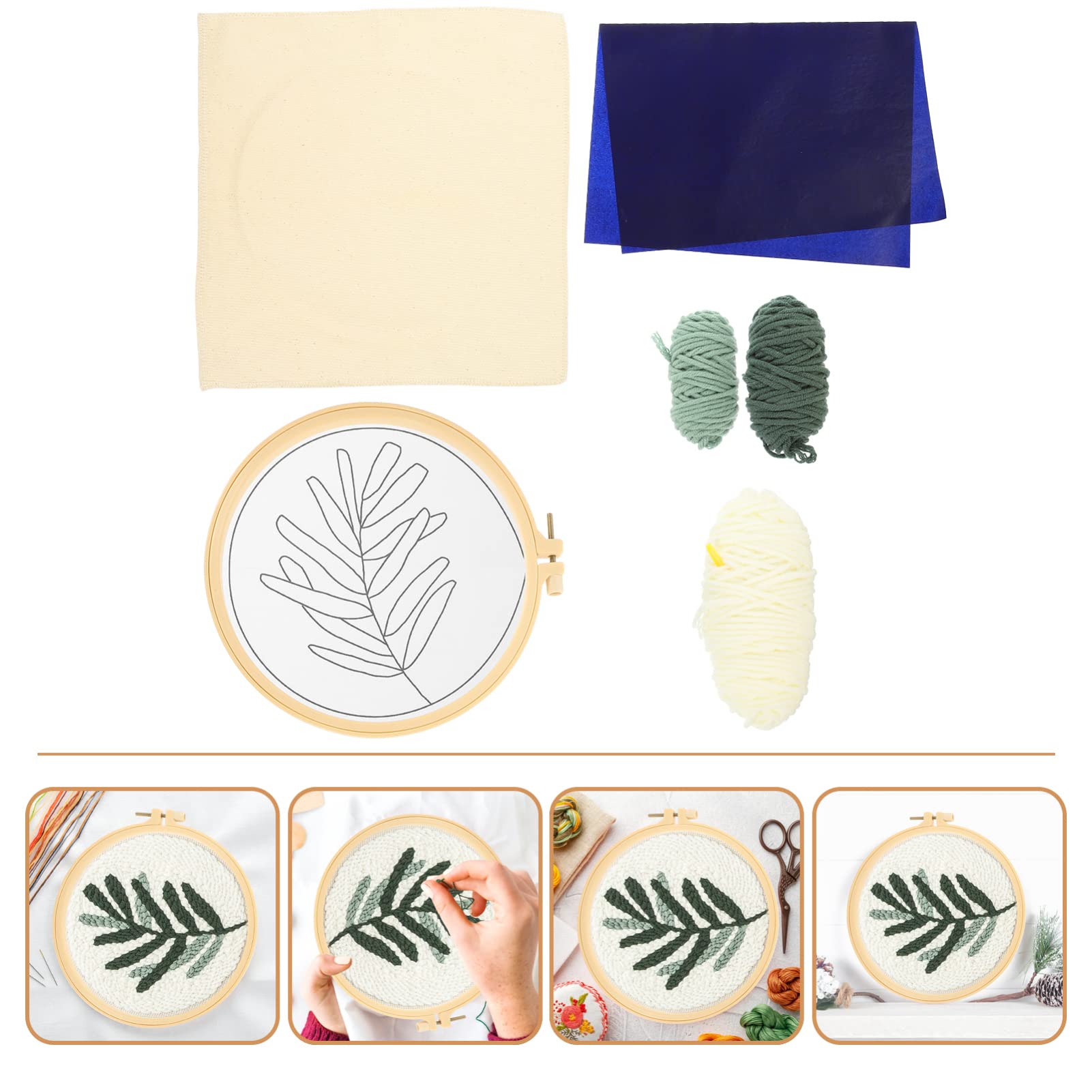 HOMSFOU 3 Ensembles Kit de Broderie à Points Croisés pour Garçon Fille Ensemble Diy avec Outils de Couture Matériel Durable pour Débutants et Bricoleurs
